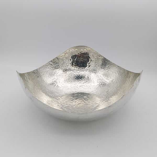 Large Triangle Wavy Rim Copper Bowl