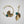 Asymmetrical Leaves Brass Earrings with Green Onyx