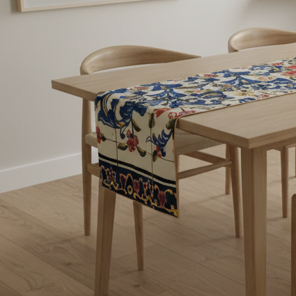 Vase & Flower Velvet Runner