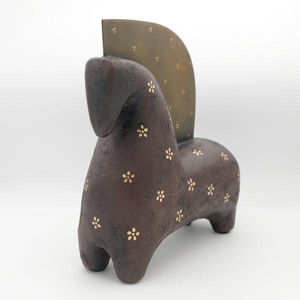 Rakhsh Decorative Horse Sculpture with Gold Touches