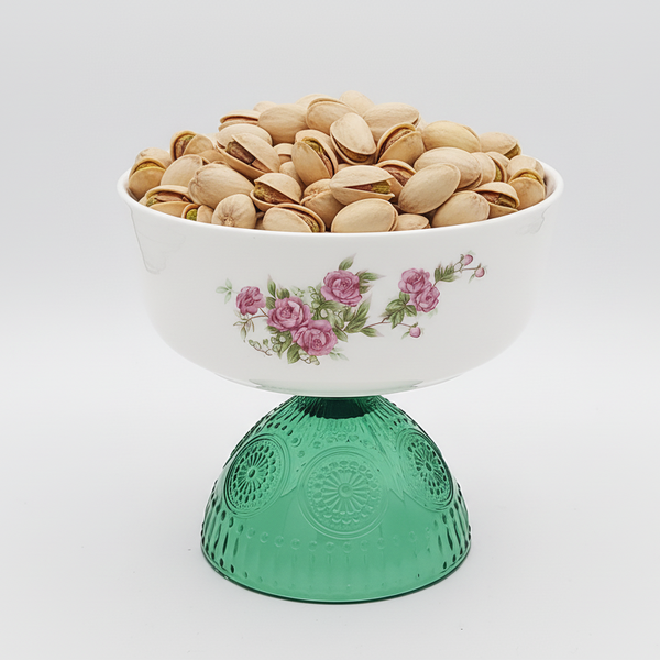 Golesorkhi Bowl with Short Green Glass Stand