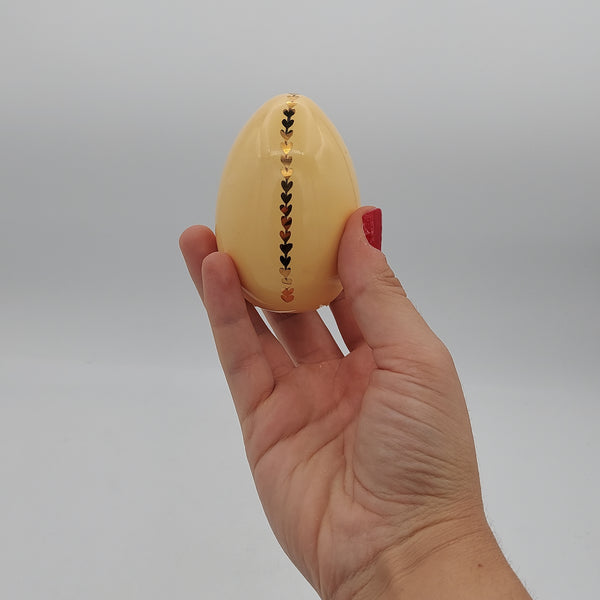 Decorative Gold-Accented Ceramic Egg