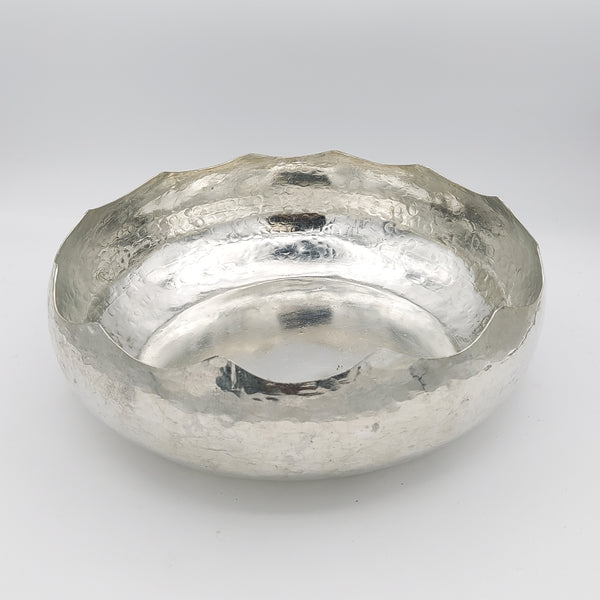 Large Wavy Rim Copper Bowl