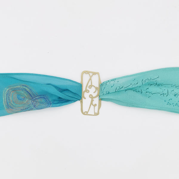 Echoes of Love Brass & Silk Bracelet