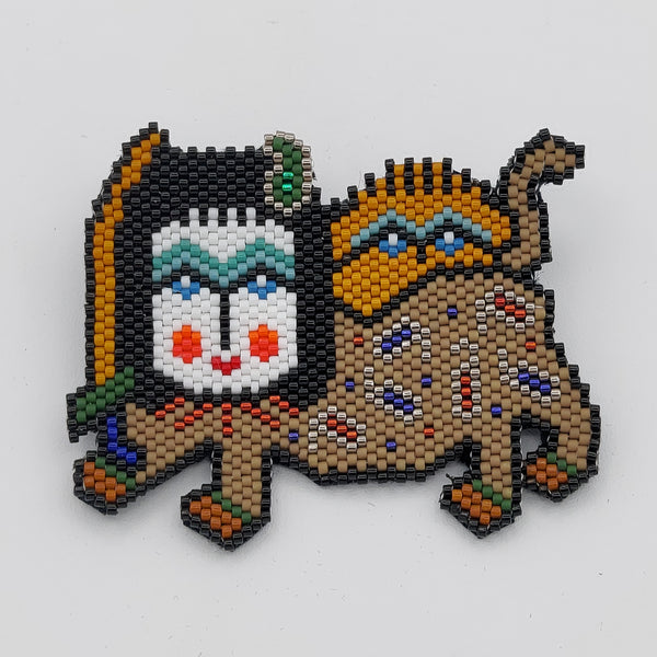 Shir o Khorshid Banoo Bead Brooch