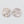 Gold-Speckled Round Ceramic Earrings