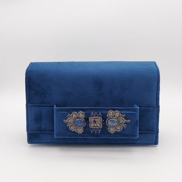 Dark Blue Amood Clutch with Lapis