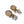Khoosheh Pearl-Khatam Brass Earring