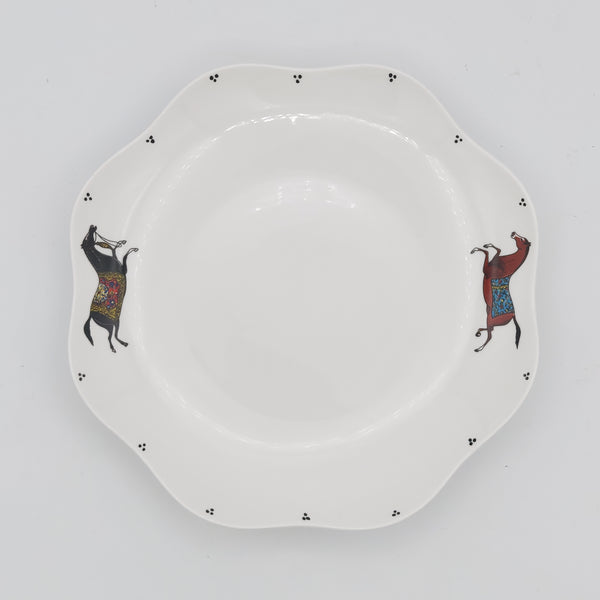 Torkaman Horses Wavy Rim Plate