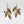 Asymmetrical Autumn Leaves Brass Earrings