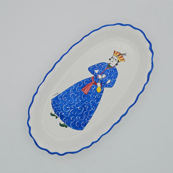 Hand-Painted Qajar Style Dish