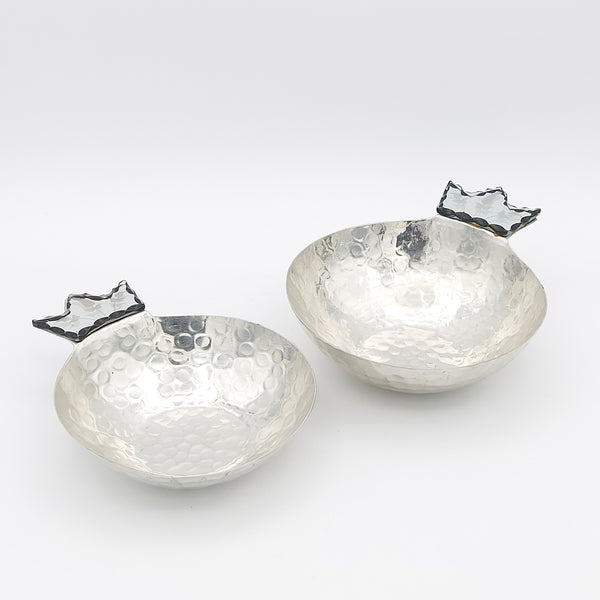 Copper Pomegranate Bowl with Etched Mirror