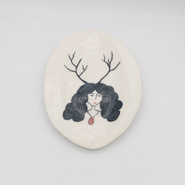Hand-Painted "Moo Ferferi" Decorative Plate