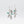 Silver Leaves Earrings with Turquoise