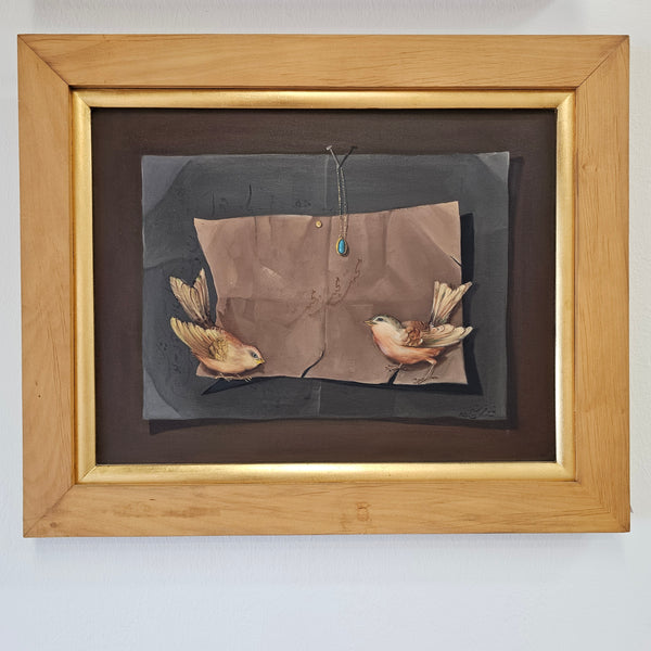 Autumn Birds – Hand-painted Acrylic on Canvas