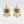 Pahlavi Coin Brass Earring with Brass Drops