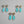 Adorn-Khatam Brass-Blue Patina Earring