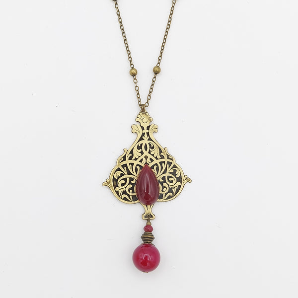 Toranj Brass Long Necklace