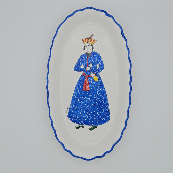 Hand-Painted Qajar Style Dish