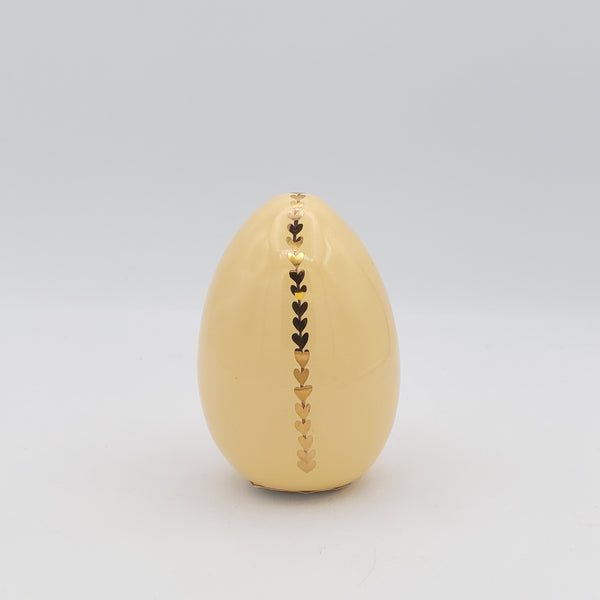 Decorative Gold-Accented Ceramic Egg