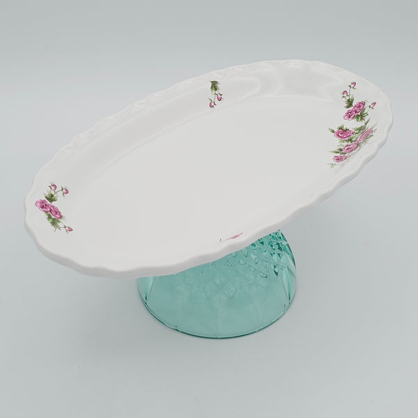 Golesorkhi Oval Plate with Turquoise Stand