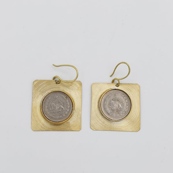 Pahlavi Square Earrings