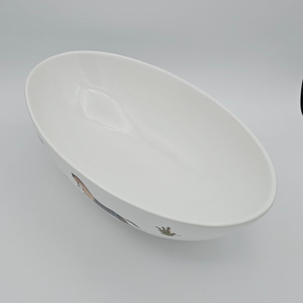 Torkaman Horses Oval Large Ceramic Bowl