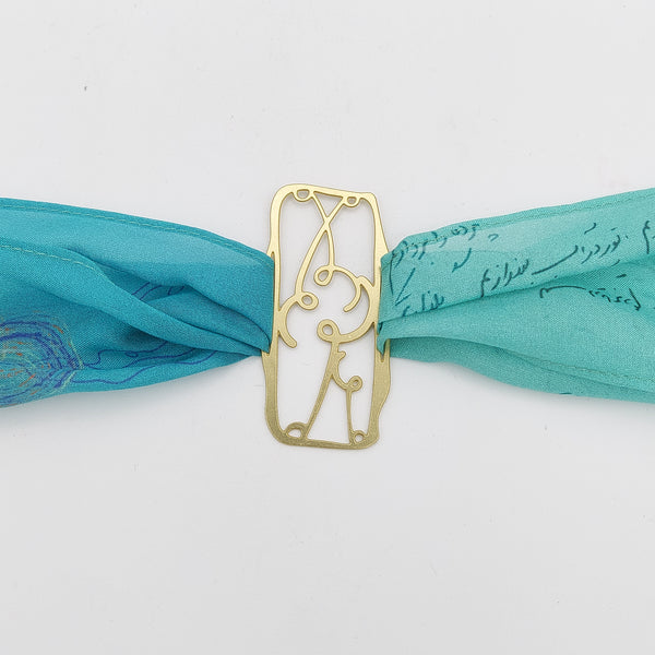 Echoes of Love Brass & Silk Bracelet