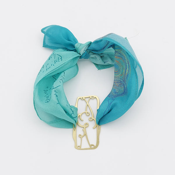 Echoes of Love Brass & Silk Bracelet