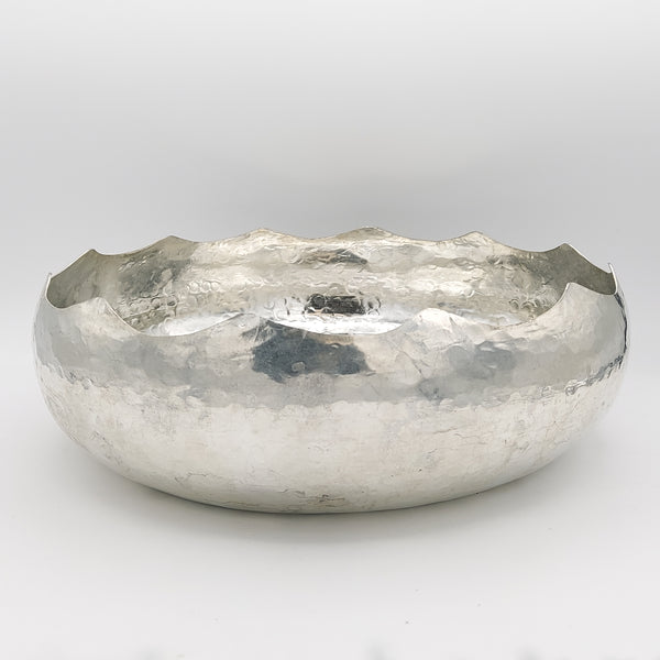 Large Wavy Rim Copper Bowl