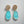 Adorn-Khatam Brass-Blue Patina Earring