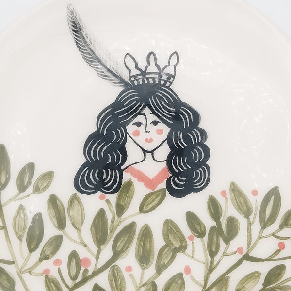Hand-Painted "Moo Ferferi" Decorative Plate