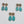 Adorn-Khatam Brass-Blue Patina Earring