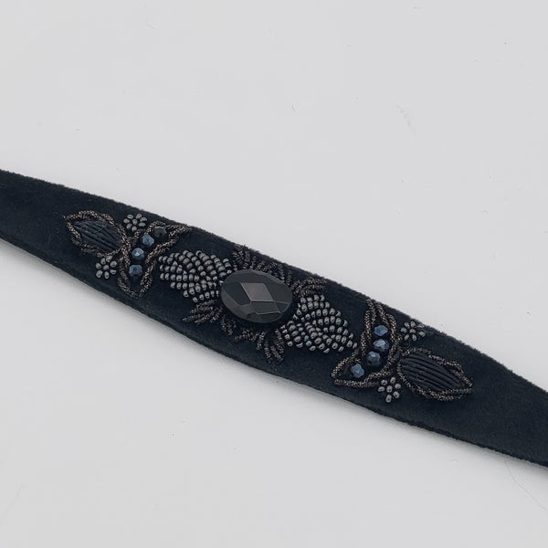 Black Choker with Round Onyx & Sermeh