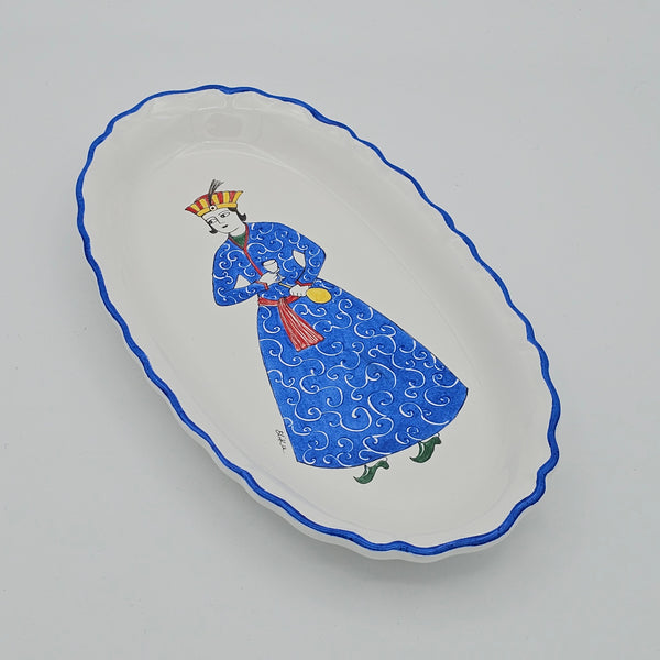 Hand-Painted Qajar Style Dish
