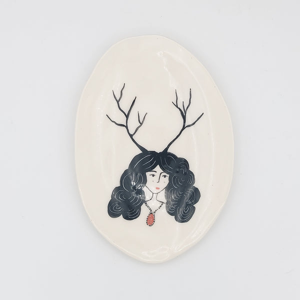 Hand-Painted "Moo Ferferi" Decorative Plate