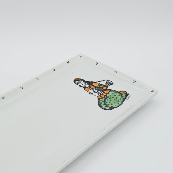 Daf & Tonbak Qajar Lady Rectangular Dish