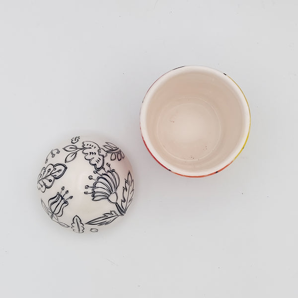 Colorful Floral Ceramic Canister