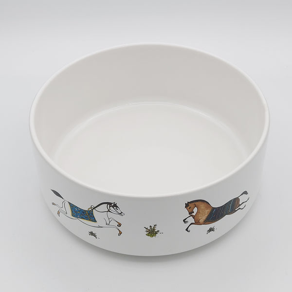 Torkaman Horses Large Ceramic Bowl