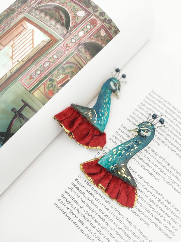 Tavoos Paper Mache Earring