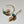 Asymmetrical Leaves Brass Earrings with Green Onyx