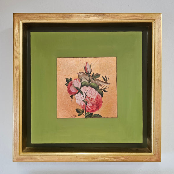 Garden Roses– Hand-painted Acrylic on Canvas