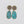 Adorn-Khatam Brass-Blue Patina Earring