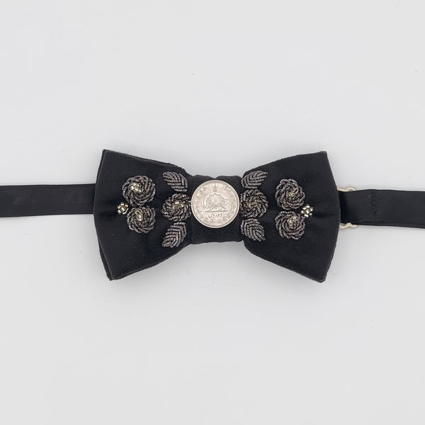 Black Nader Bowtie with Coin