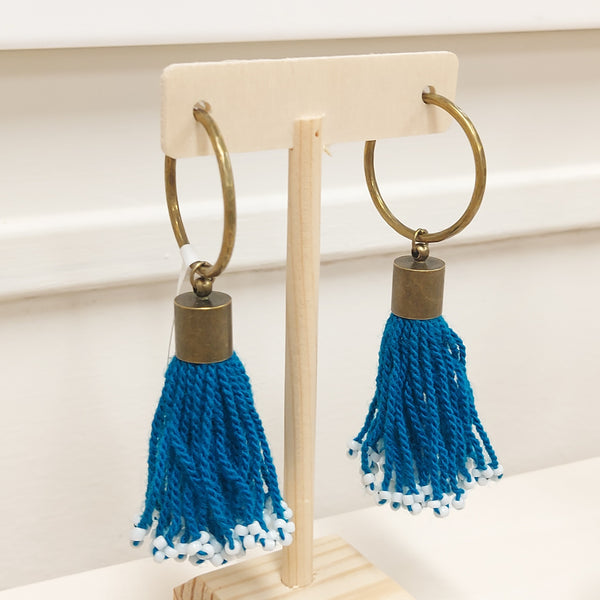 Tuft Brass Earrings