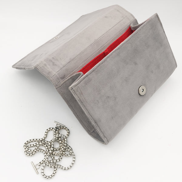 Grey Amood Clutch with Smoke Quartz