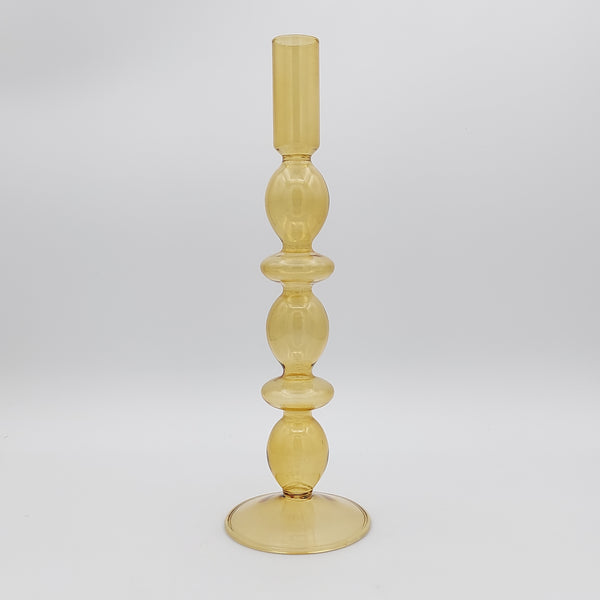Apricot Glass Candle Holder