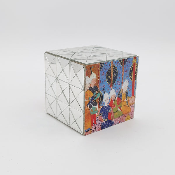 Hand Cut Mirror Cube Decorative Object