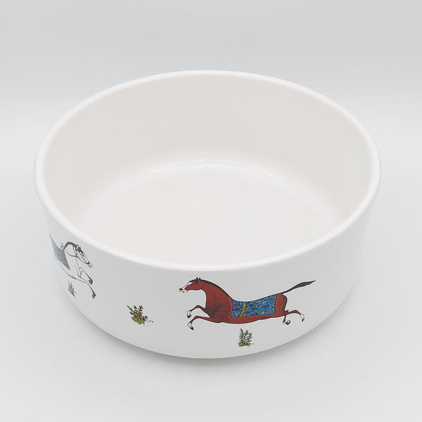 Torkaman Horses Large Ceramic Bowl
