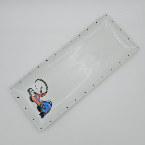 Daf & Tonbak Qajar Lady Rectangular Dish